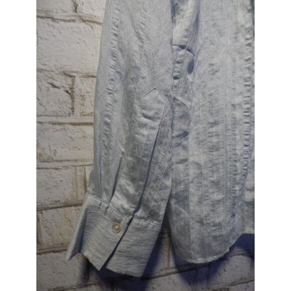 Vince Tonal Stripe Vneck Drapey Button Down Blouse Small NEW - Picture 8 of 9